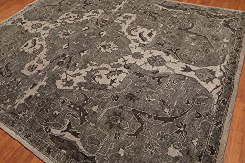 Persian Designs Antigua Alfombra Hecha a Mano de Estilo heriz Gris Tradicional Oriental de Lana Oriental ((274x366) cm) Cover