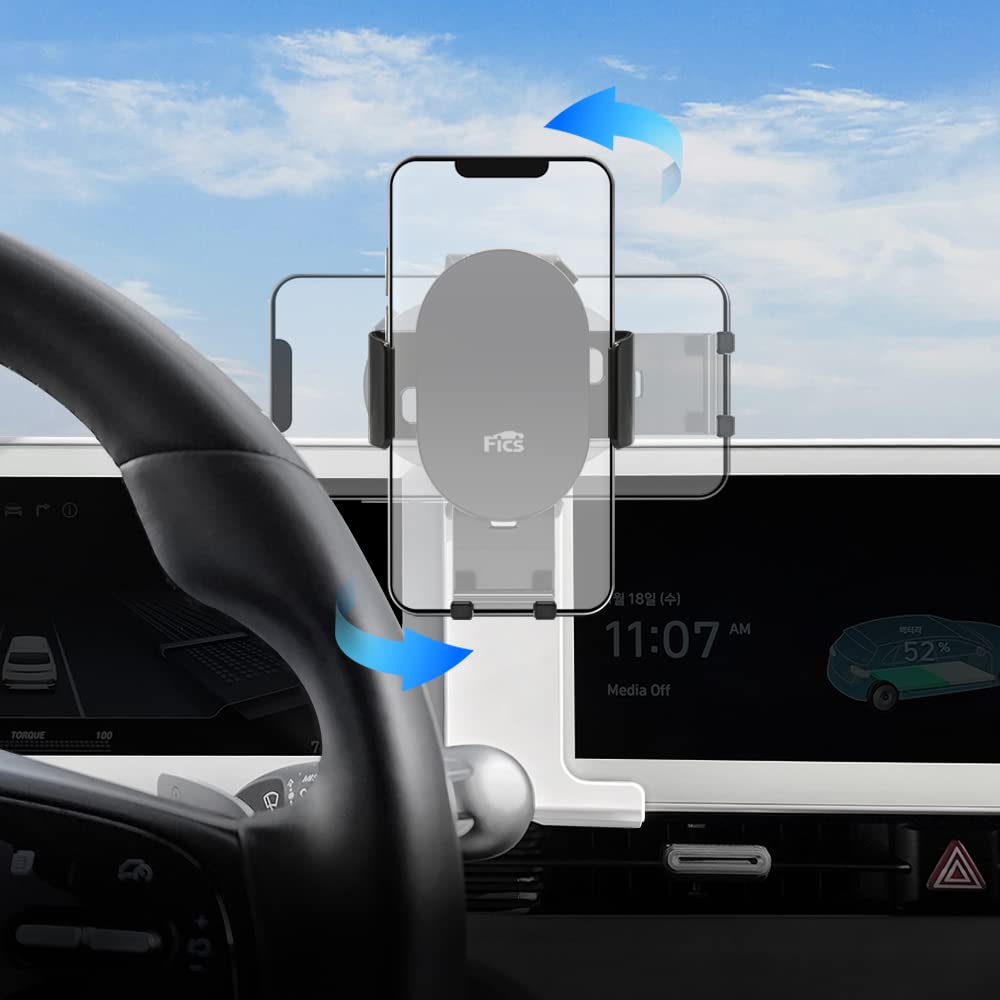 FICS Phone Holder Compatible with Hyundai IONIQ5, Hyundai IONIQ5 Accessories, Hyundai IONIQ5 Phone Mount, Hyundai IONIQ5 Customized Phone Holder