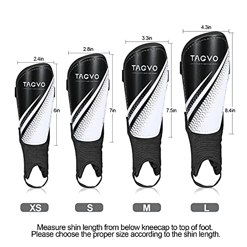 Image of TAGVO Soccer Shin Guards for Kids Youth - Protective Soccer Equipment for Boys Girls - Adults Men Women Soccer Shin Guards - Soccer Shin Pads for Kids 3-16 Years Old Girls Boys, High Impact Resistant