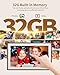FRAMEO 15.6 Inch 32GB WiFi Large Digital Photo Frame 1920 * 1080 IPS FHD Touch Screen Smart Digital Picture Frame, Wall Mountable, Auto-Rotate,Share Instantly, Birthday Gifts for Women, Mom