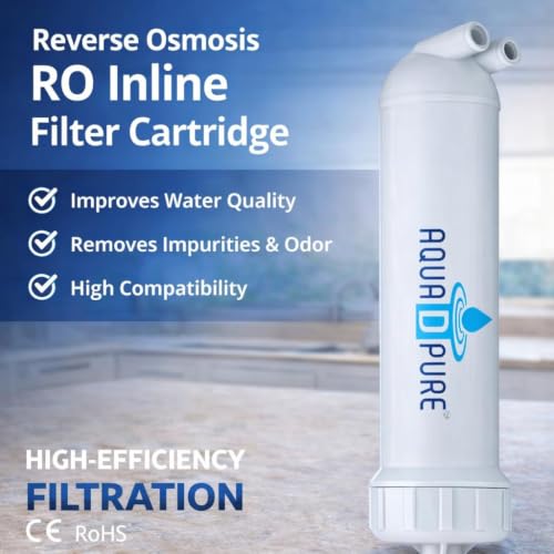 Image of AQUA D PURE RO Service Kit | 80 GPD RO Membrane Housing + 450 Flow Restrictor + Pipe + Booster Pump | Compatible with All Domestic RO Water
