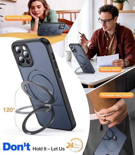 Support magnétique iPhone 12 Pro Max rotatif à 360° avec coque antichoc