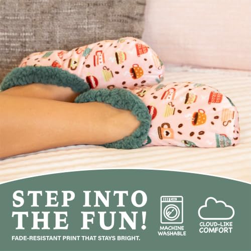 Image of Lazy One Fuzzy Slipper Socks for Women, Fleece House Slippers, Indoor Socks