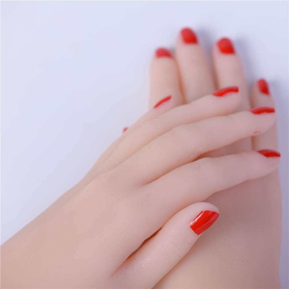 Modello di Mano in Silicone, Mani morbide Mani finte per Mani Femminili Modello Mannequin Gioielli Anello Guantobraccialebraccialetto Schizzo Nail Display