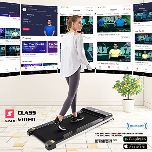 Image of Under Desk Portable Walking Pad Flat Slim Treadmill with LED Display & Sport APP for Home and Office Without Assembling