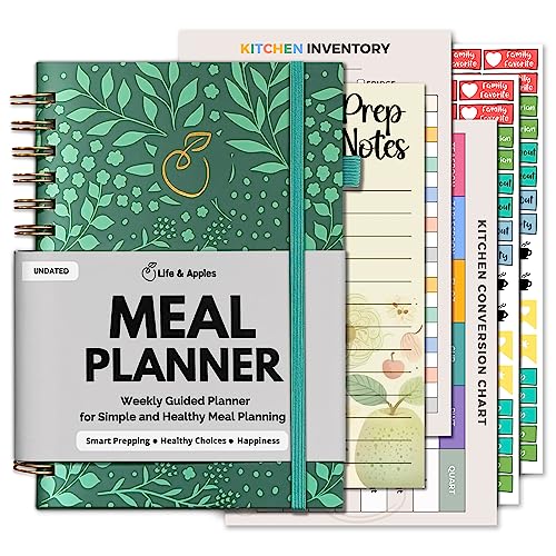 Planificateur de repas Life & Apples carnet de menu non daté 1 an