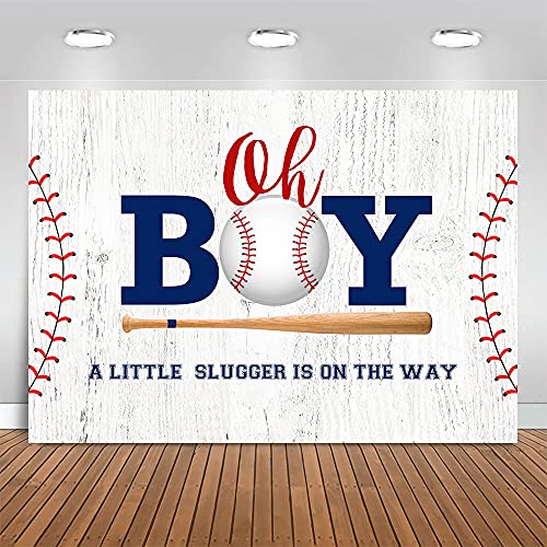 Mocsicka Baseball Baby Shower Decorations Party Backdrop 7x5ft