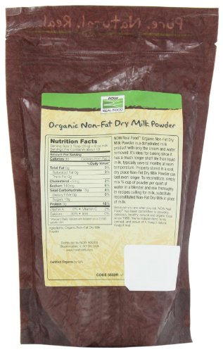 NOW Foods Non Fat Dry Milk Powder Organic, 12-Ounce (Pack of 2) - Thumbnail 2