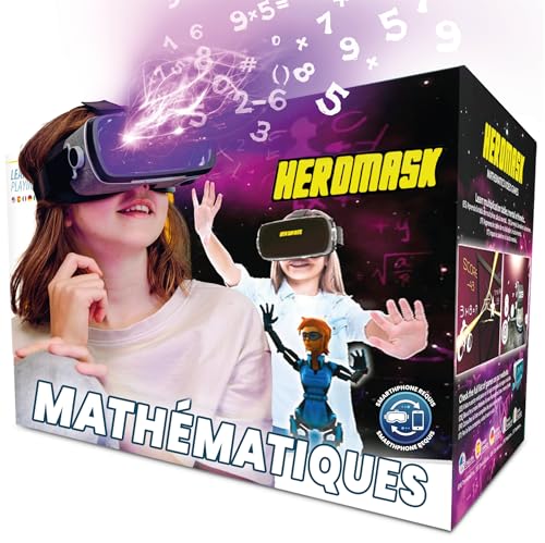HeroMask Casque VR + Jeux Maths (Cadeau 5-12 Ans) —
