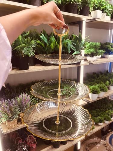 ❤️ شيّالة أكلاريك 3 دور بعمود جولد معدن ✨