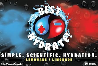 Best Hydrate Lemonade Electrolyte Hydration Powder Mix for Energy, Sports, Workouts, 16 oz Drinks