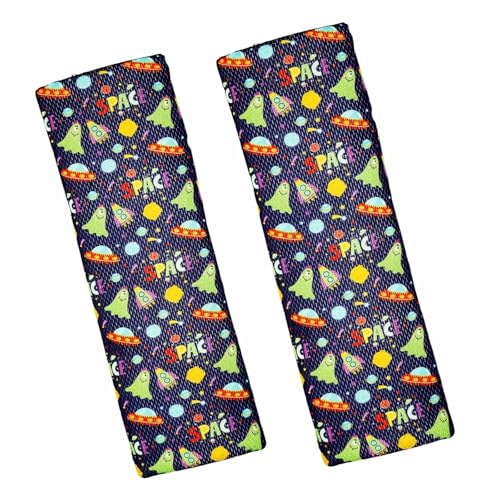 Image of Baby Seat Belt Strap Cover, 2 Pcs Kids Car Seat Belt Cushions Pads, Shoulder Strap Protectors for Girls Boys (Space 7A)