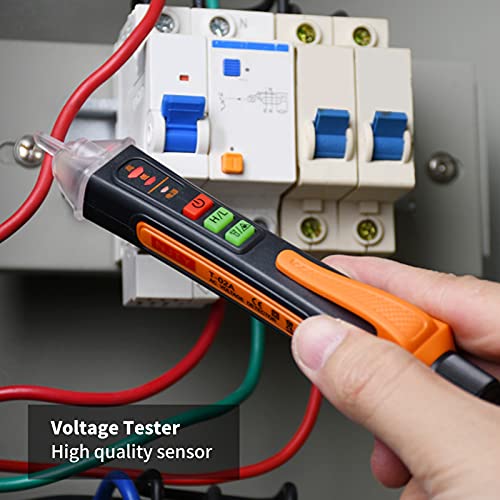 Image of Voltage Tester Non-Contact AC 12-1000V, Electrical Tester Pen with LED Flashlight and Infrared Pointing Function for Live Wire Detection, Circuit Tester for Home Outlet & Automotive Use