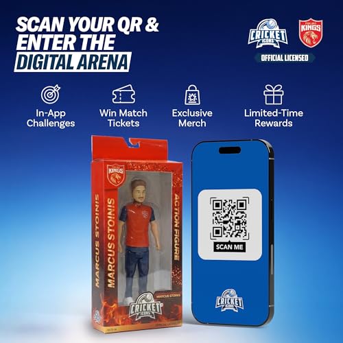 Image of Action Figure, IPL Edition 360 Rotatable Head, Cricket Player for Fans & Collectors (7 Inch Marcus Stoinis)