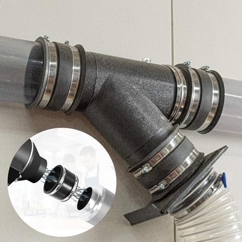 125mm Flexible Gummi Muffe, Flexible Gummimuffe Gummikupplung mit Edelstahlschellen, Ø125mm Rohrverbinder für Rohrventilator, Lüftungssystem Lüftung Rundrohr Ventilation Lüftungskanal