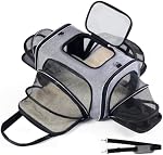 Sac de voyage pour chats 4 Côtés Extendable Pet Carrier Airline Approuvé pliant Soft Sided Transport Tabouret pour chat