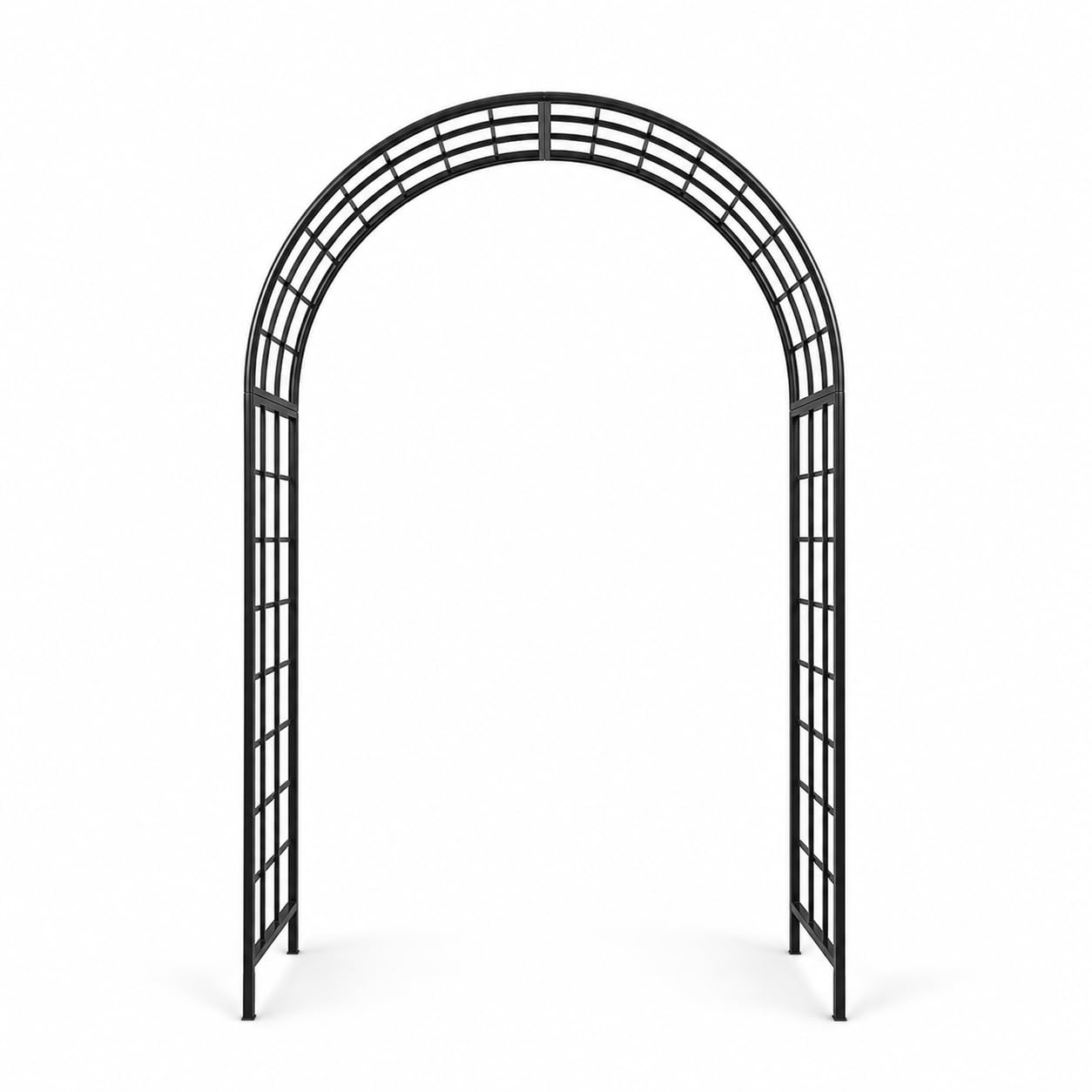 Arche Jardin en Métal, Style Européen, Pieds Fixation Sol, Passage Fleuri, Aménagement r, pour propriétaires Jardins, 150/75/40cm (Largeur/Hauteur/Profondeur)