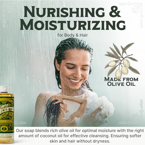 Image of Carolina Castile Soap Unscented Castile Soap Liquid - 32 oz Vegan & Pure Organic Soap Concentrated Non Drying All Natural Formula Good for Sensitive Skin (32 Ounces)