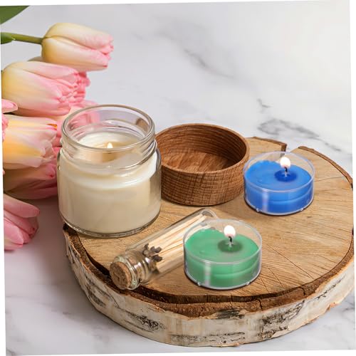 Portavelas de 15 ml de plástico transparente y fáciles de usar para hacer velas de té 6