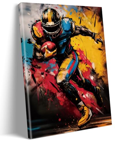 Décoration salle de jeux football américain affiche encadrée graffiti