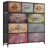 WLIVE 9-Drawer Fabric Dresser Tower