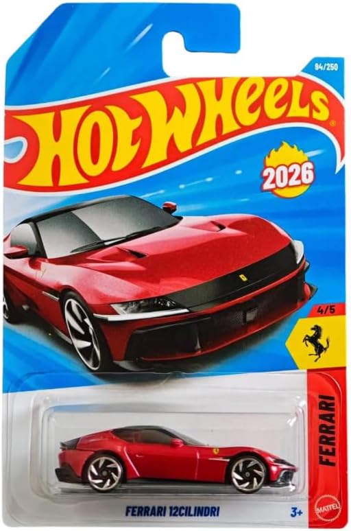 Hot Wheels Ferrari 12CILINDRI [Red] 4/5, 94/250, New for 2026! 1:64 Scale Diecast Toy Vehicle