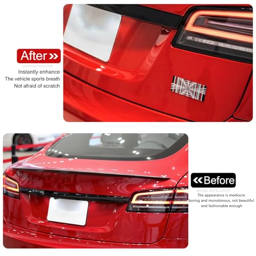 Image of Fit for Dual Motor Badge Emblem Sticker Plaid Decor Compatible for Model 3 Y X S Accessories (Plaid-a)