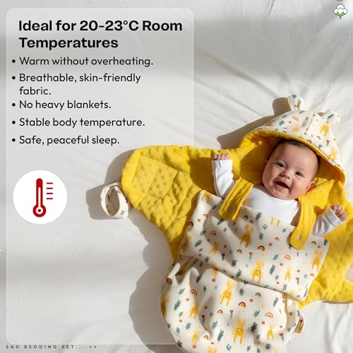 Image of StarAndDaisy Swaddle for New Born Baby, Baby Sleeping Bag, Swaddle Cloth Or Muslin Swaddle Wrap for New Born Baby 0-9 Months, (Boys & Girls)- Rainbow Print