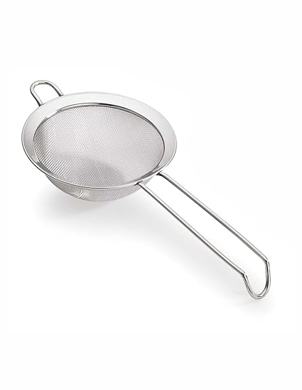 Black Olive Commercial Tea & Coffee Strainer - Multipurpose Stainless Steel Tea Strainer Chai Chhalni Coffee Sieve, Oil & Juice Wire Channi for Kitchen, Coffee Strainer Garni Combo