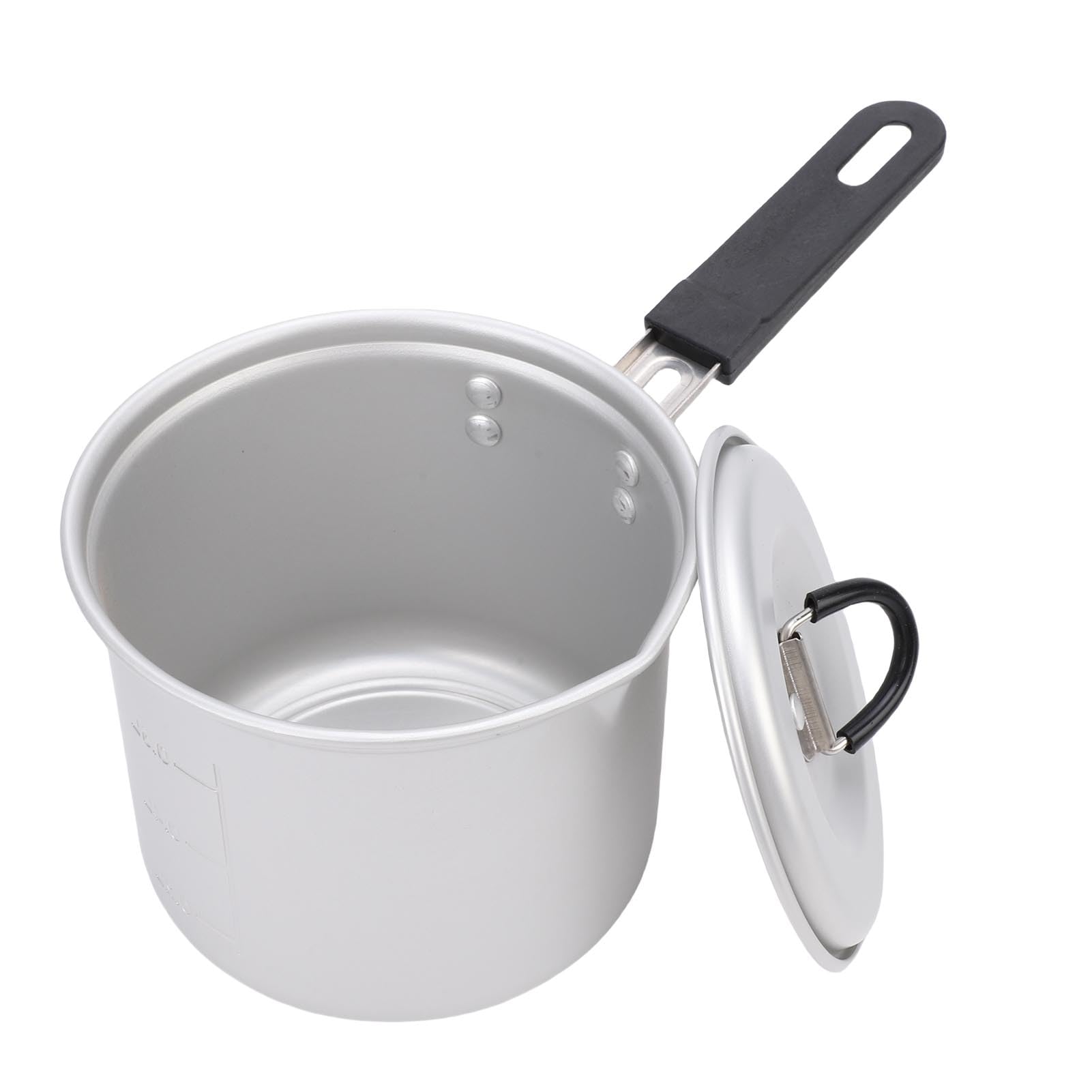 Olla Plegable para Acampar, Olla de Cocina portátil Ligera con Tapa y Mango Plegable para Acampar al Aire, mochilero y Senderismo