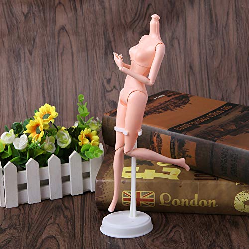 12 Pieces Doll Stands Display Holders Doll Mini Display Stand Transparent Doll Support Frame Prop up 11 to 13 Inch Dolls and Action Figures Doll Accessories, White - Thumbnail 4