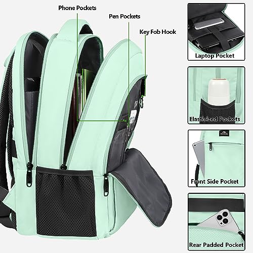 Image of MATEIN 15.6-Inch Laptop Backpack with USB Charging Port, Slim Lightweight Water Resistant Travel Backpack for Women
