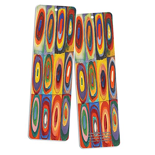 Marcadores de livros de arte famosos Creanoso (pacote com 12) - Pablo Picasso, Gustav Klimt, Wassily