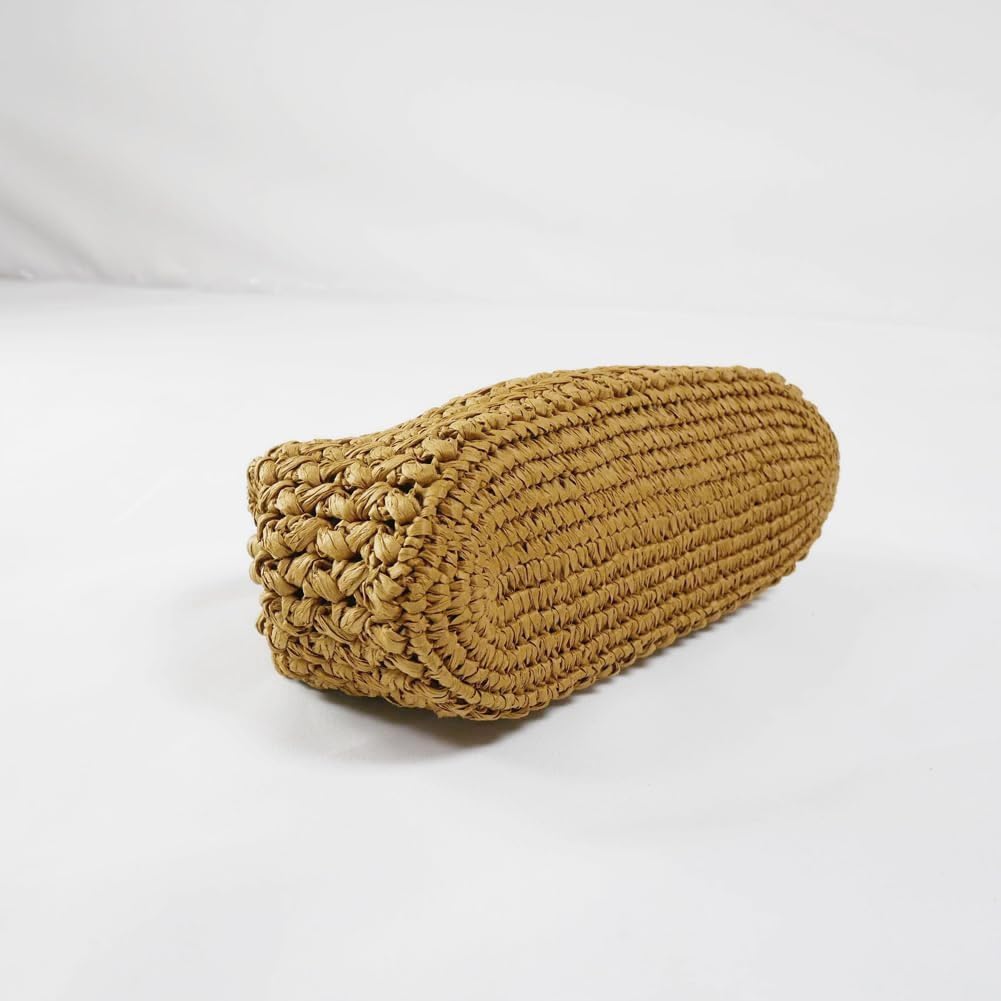 Large Straw Clutch Bag for Women Summer Satchel Purse Fashion Woven Top Hanlde Handbags for Beach Vacation