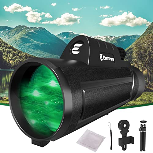 Monocular Telescope-12X50 Waterproof Monoculars for Smartphone with Phone Holder&Tripod-Monoculars for Adults Kids High Powered-Bak4 Prism for Bird Watching Wildlife Hunting Camping Hiking