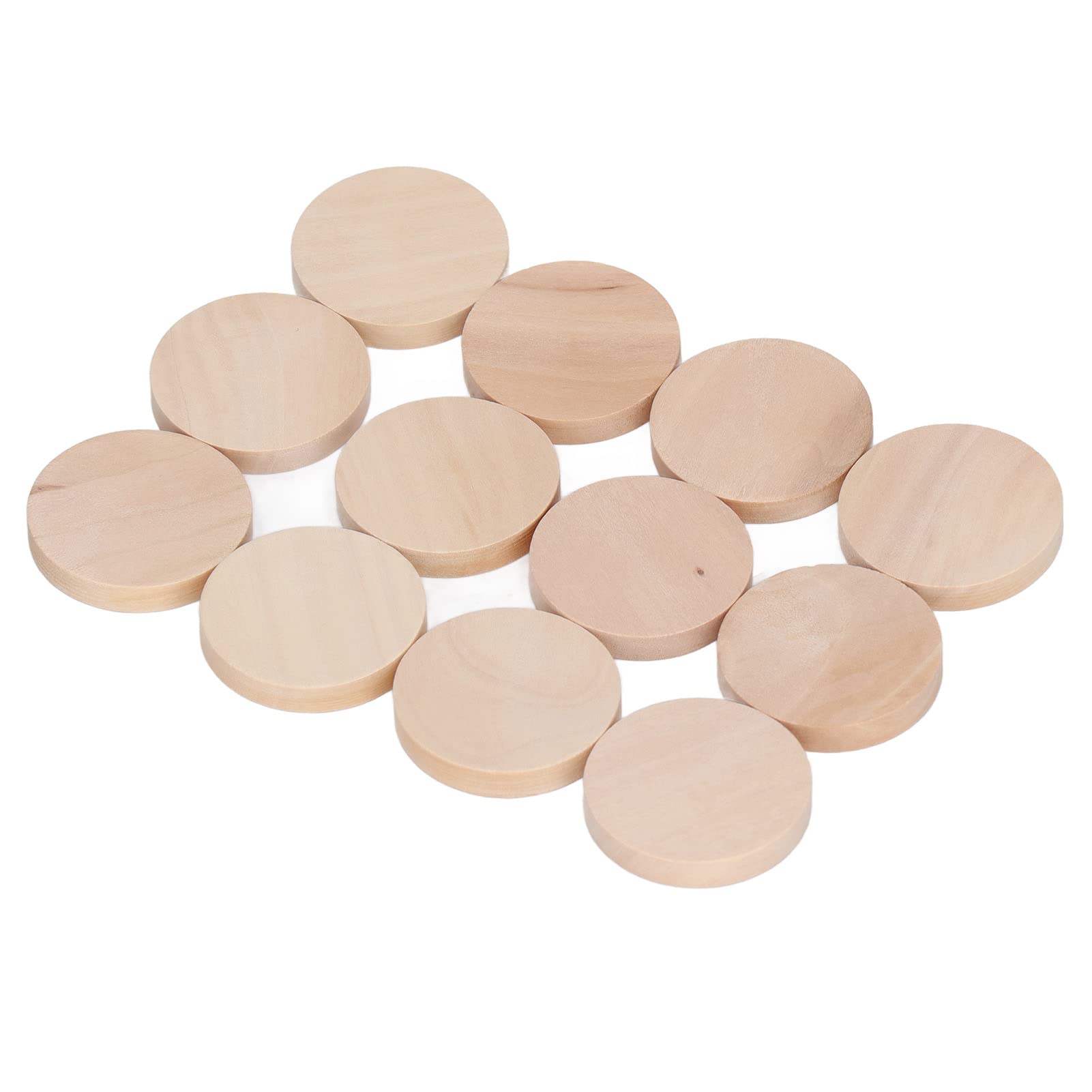 Amazon.co.jp: 50個 クラフトウッドコイン 1.2インチ 多目的木製サークル 未完成の木製スライス 丸い木製トークン  小さな空白の木製カットアウトサークルチップ DIYアートオーナメント用 : ホビー