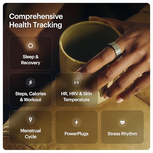 Image of ULTRAHUMAN Ring AIR - Space Silver - Size 5 - Smart Ring | No App Subscription Fee | Size First with Sizing Kit | Sleep, Activity & Heart Rate Tracking | Fitness Ring for Men & Women