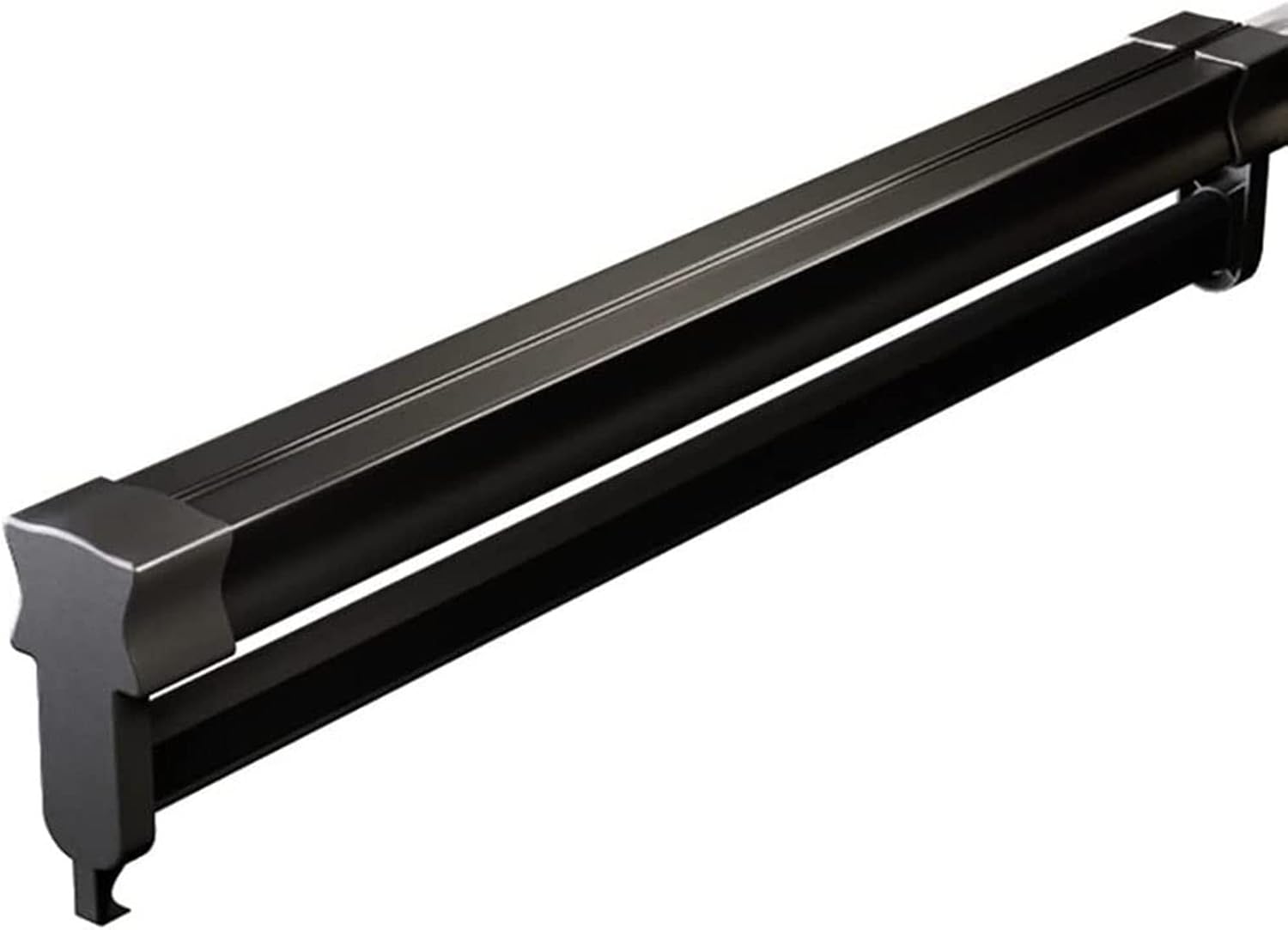 ワードローブ引き出し式洋服ハンガーレール、高耐久格納式ワードローブクローゼット引き出し式ロッド洋服ハンガータオルレール(61cm/2