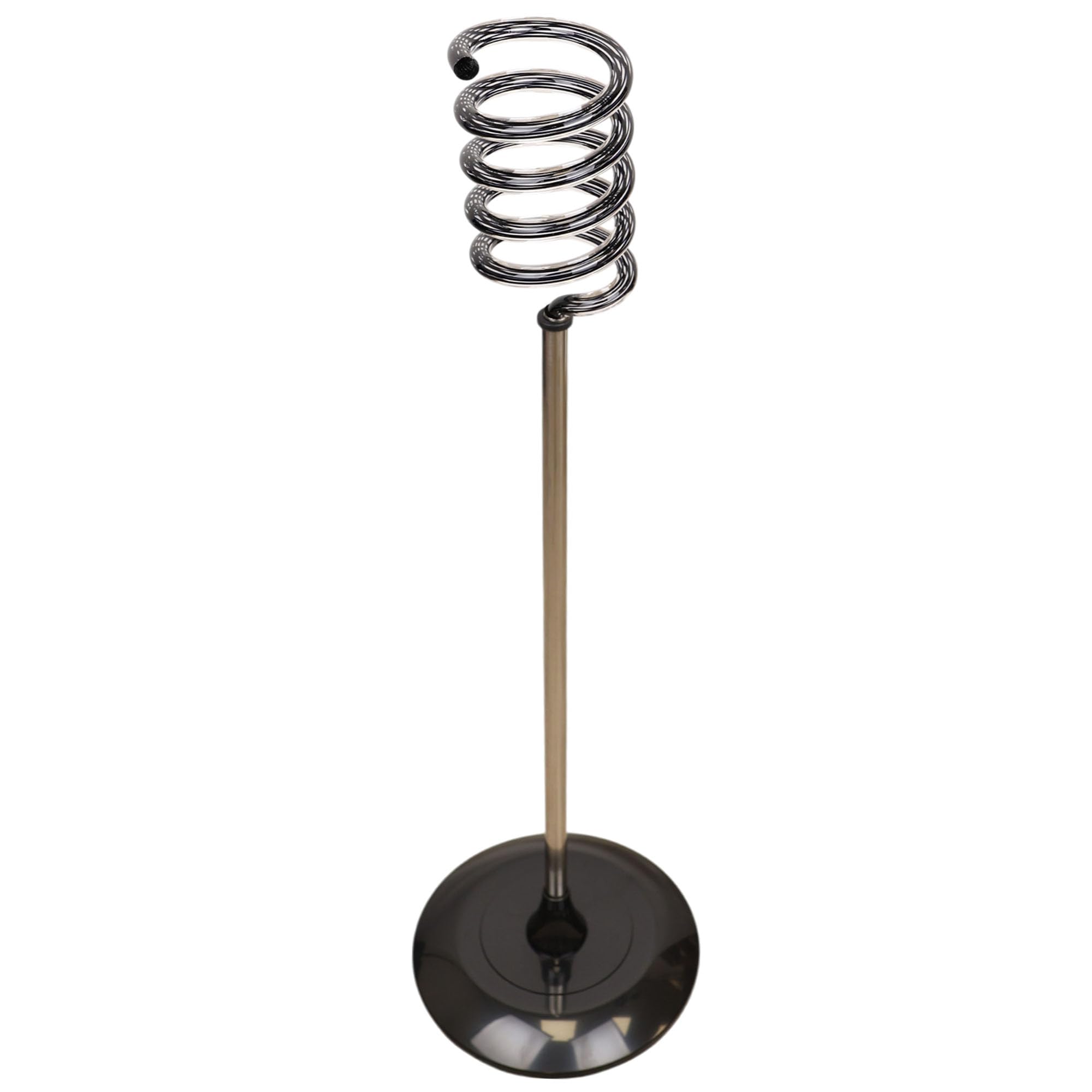 Eson Hair Dryer Stand Spiral Holder With Tray, Hairdryer Holder, Free Standing Spiral Hair Dryer Holder Acrylic, Beauty Salon Barbershop Countertop Blow Dryer (Black No Tray)