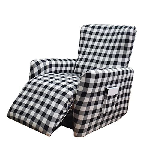 Niluoh Stretch Recliner Cover 4 Pieces Printed Lazy Boy Chair Covers Recliner Sofa Slipcover Anti-Slip Fitted Furniture Protector With Elastic Bottom, N12 #TOP25