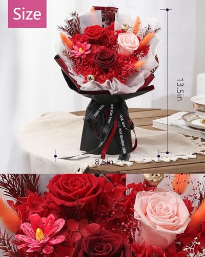 Flowers Gifts for Mom,Flowers Roses Bouquet Gifts for Women,Wife,Grandma and Best Friend/Flower for Delivery Prime/Red Rose