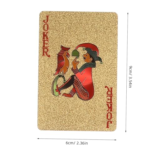 Kisangel Goldfolie Pokerkarten aus Robust und Tragbar für Familien Partys Outdoor Spiele Geschenk für Kartenspiel Fans Langlebig und Vielseitig Einsetzbar – Bild 3