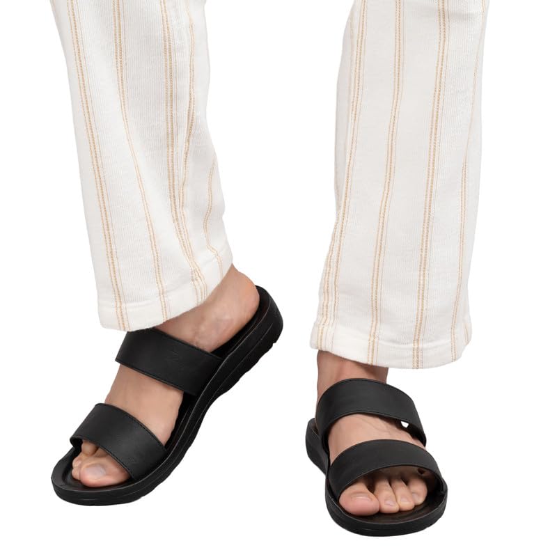 Image of Chips Men's BLACK Lightweight Slip-on Sandal Casual (ND44)