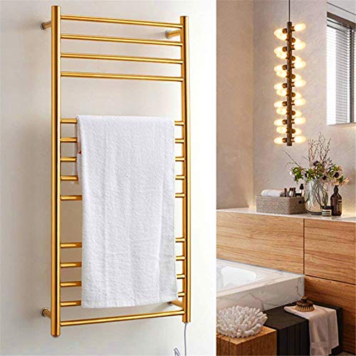 ZQFIDFYR Bathroom Wall Heater Towel Warmer,Heated Towel Rack, Electric Towel Warmer Rack Wall Mounted Stainless Steel Safety Energy Saving Towel Heater Home Bathroom Accessories (HardWire)