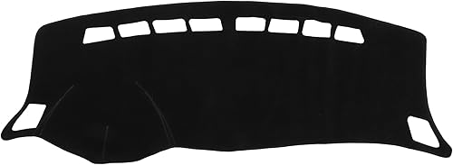 Funda protectora de poliéster para salpicadero de automóvil compatible con Nissan Sentra 2012-2019, protector de poliéster negro para consola