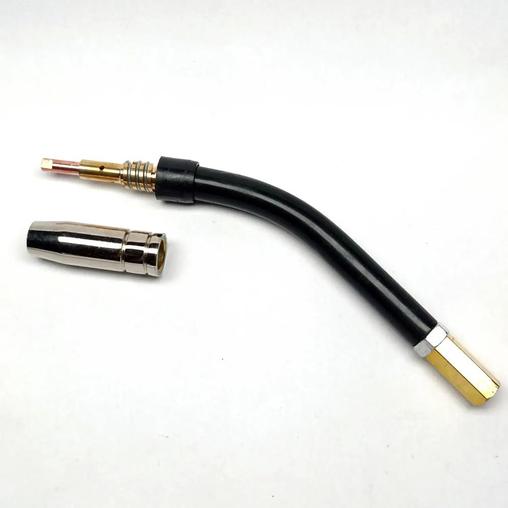 For pistola MIG 15AK MAG, soplete de soldadura sin gas, soldador, cuello de cisne, cabezal de ganso, boquilla con núcleo fundente, punta de difusor de gas, mango de soporte