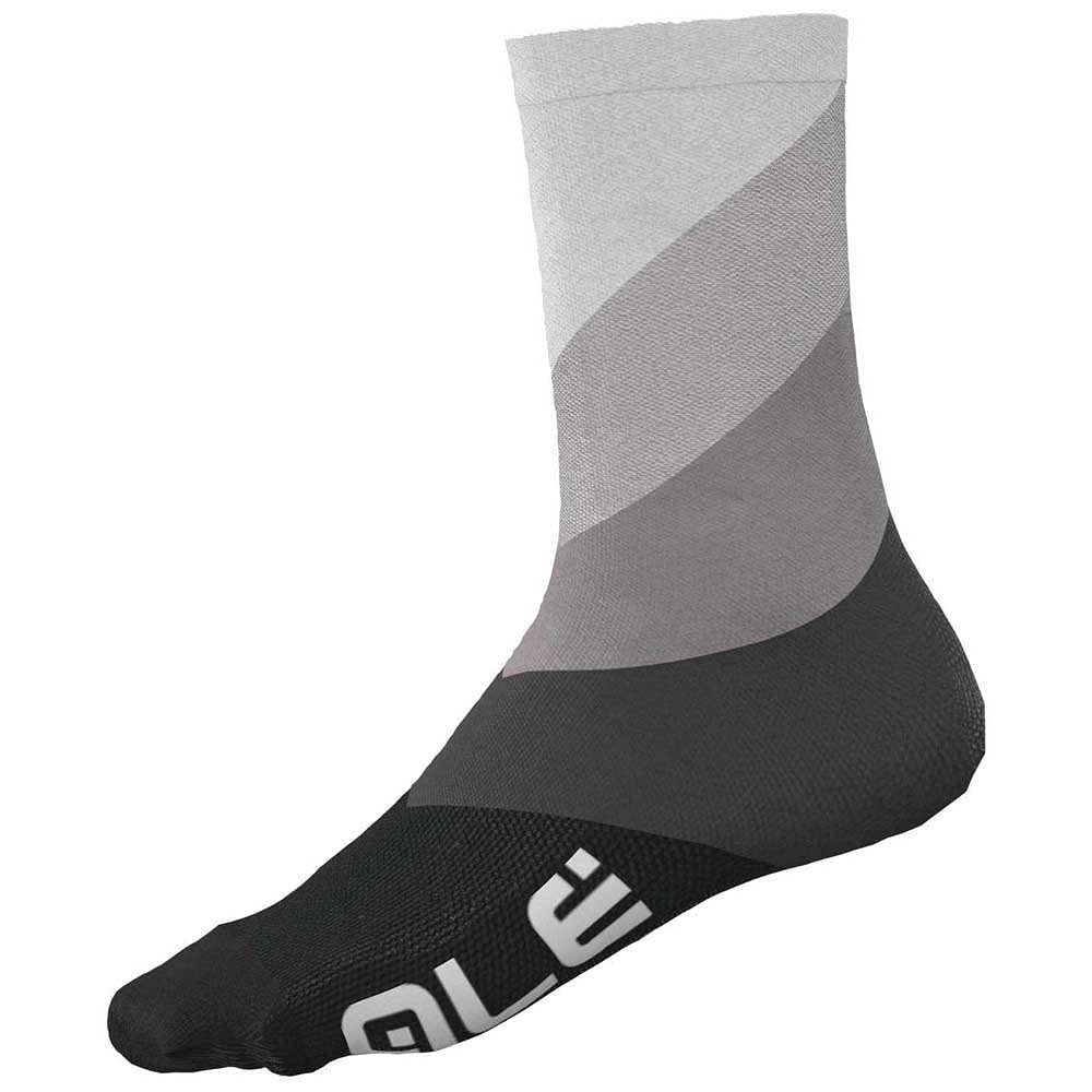 Alé Cycling Unisex Diagonal Digitopre Q-Skin 16cm Cycling Socks, Grey, Medium (EU 40-43)