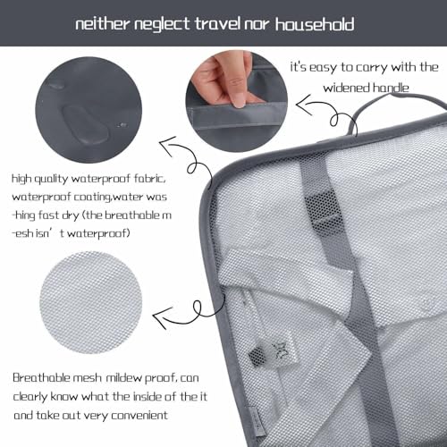 Image of Porslin Packing Cubes - 8 Set Luggage Organiser Bags for Clothes, Lightweight Packing Organizers with Shoe Bag, Toiletry Bag, Laundry Pouch & Organizer Pouch, Perfect Suitcase Organizer for Travelling