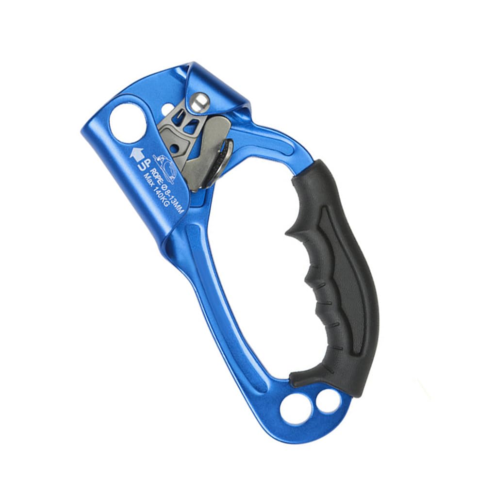 Equipo de Rappel de Escalada en Roca Manual para Exteriores con Resorte elástico Abrazadera de Cuerda portátil de 8-12 mm para Acampar