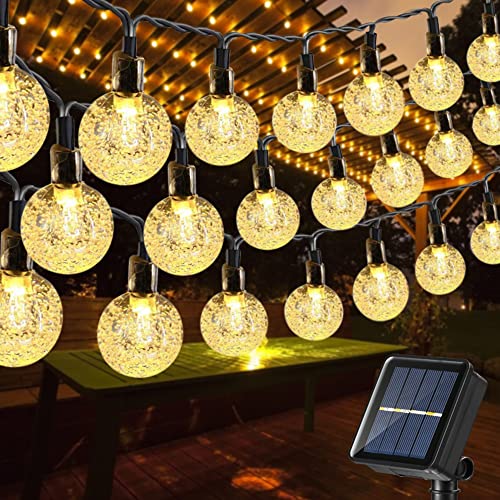 Toodour Solar String Lights Outdoor Waterproof, 56ft 100 LED Globe String Light with 8 Mode, Crystall Ball Lights Solar  - Detailed View